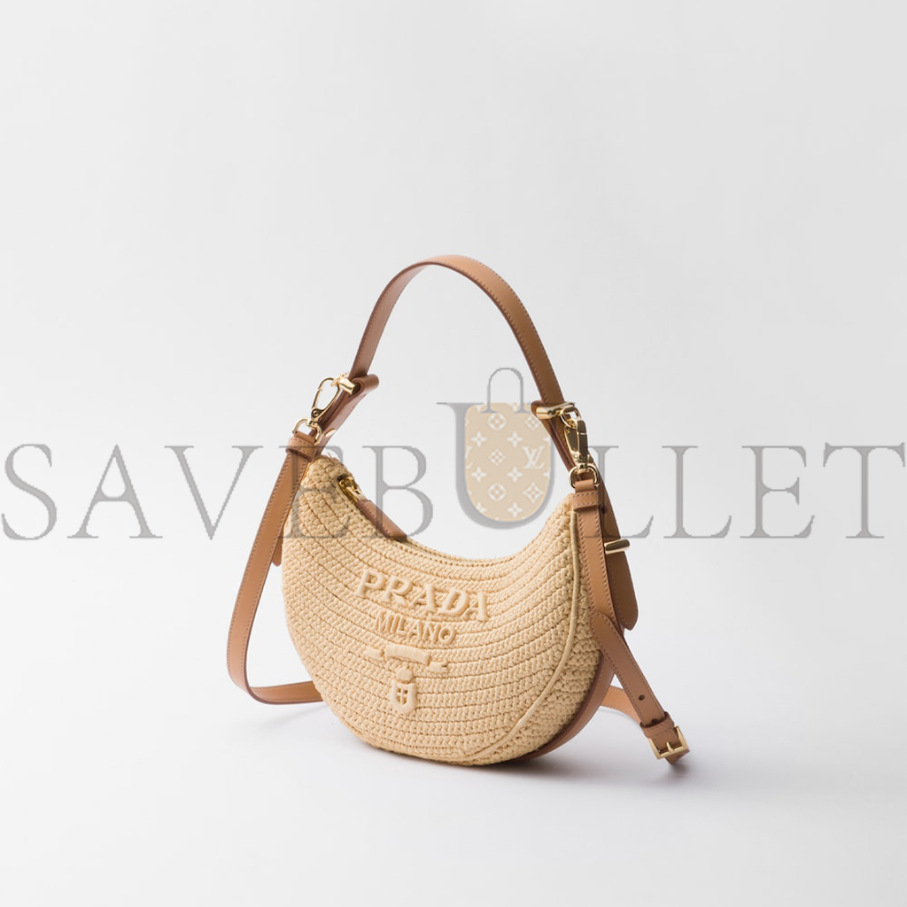 PRADA PRADA ARQUÉ CROCHET SHOULDER BAG 1BC194 (22.5*18.5*6cm)